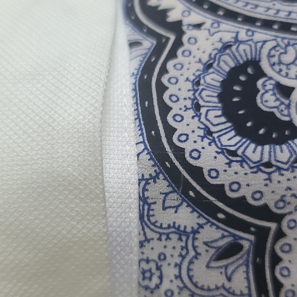 Trina Turk Paisley Blue White Silk Dress - Picture 4 of 7